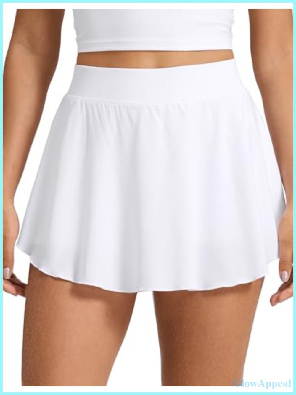 Drapey Side Slit Tennis Skirt with Built-in Shorts High Waist Skort